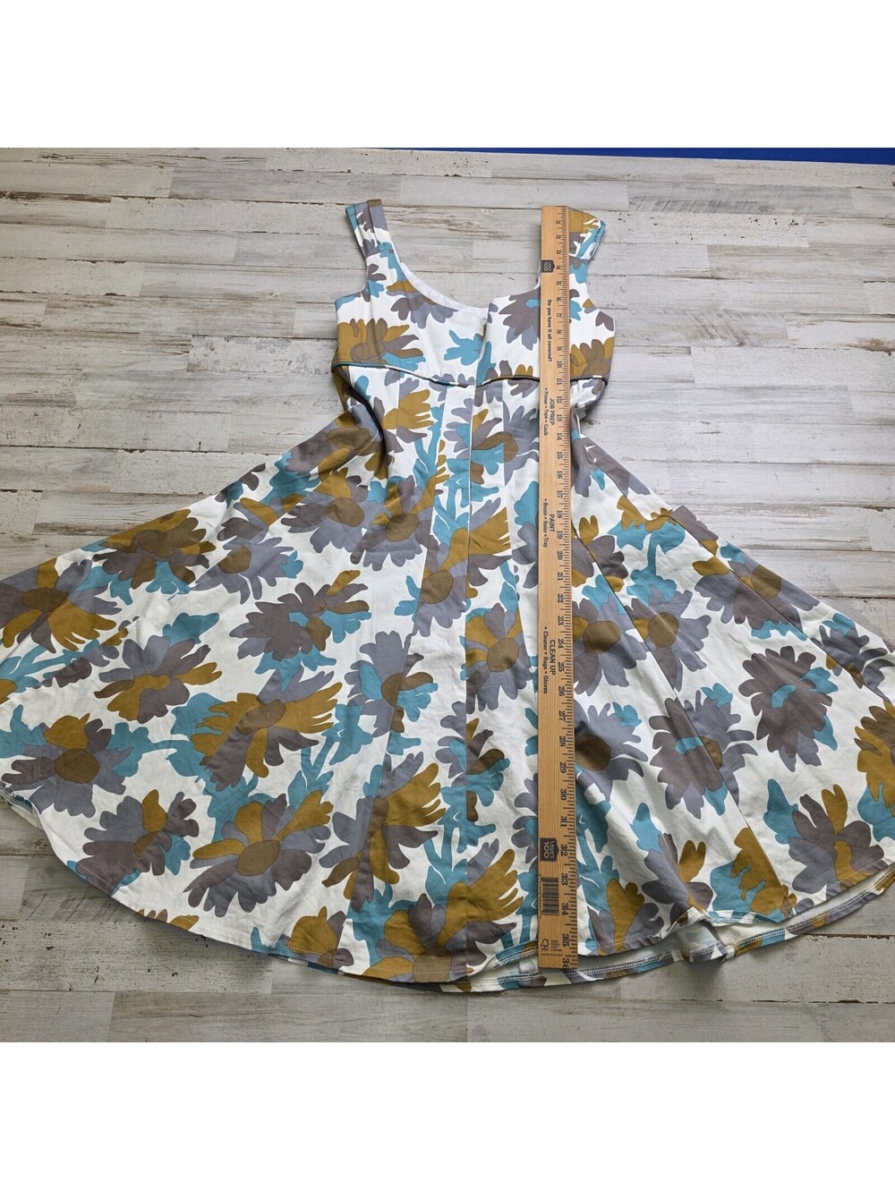 Maggy L Floral A-Line Dress - Cotton Size 6 Sleeveless Summer - Cute Comfortable - Picture 3 of 4